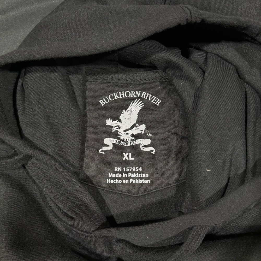 Buckhorn Hoodie with Deer Skull and Flag Design- Size:XL - Picture 4 of 7